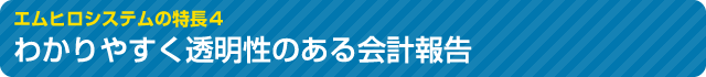 わかりやすく透明性のある会計報告